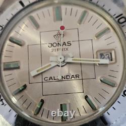 Vintage SkinDiver JONAS Calendar Marine EB8800 Steel Oversize 38mm New Old Stock