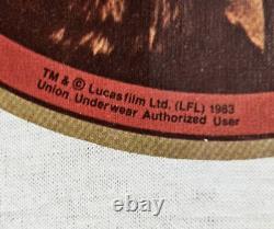 Vintage Star Wars Rotj Promo T-shirt Single Stich (new Old Stock! Size L) Wow Vintage Star Wars Rotj Promo T-shirt Single Stich (new Old Stock! Size L) Wow