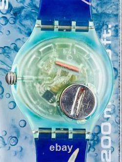 Vintage Swatch Watch HAPPY FISH SDN101 1991 Scuba Diver Luminous Dial Rare NOS