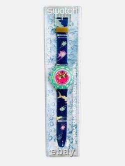 Vintage Swatch Watch HAPPY FISH SDN101 1991 Scuba Diver Luminous Dial Rare NOS