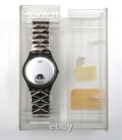 Vintage Swatch Watch SILVER PLATE 1995 Gm129 New Old Stock