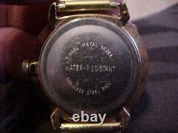Vintage Timex Watch Hippie England Mans Wind Up New Old Stock Blue Face Water