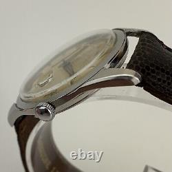 Vintage Voltaire Mens Watch 1950's Automatic Date Patina Dial NOS Lizard Strap