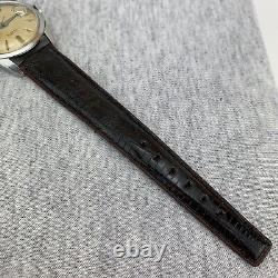 Vintage Voltaire Mens Watch 1950's Automatic Date Patina Dial NOS Lizard Strap