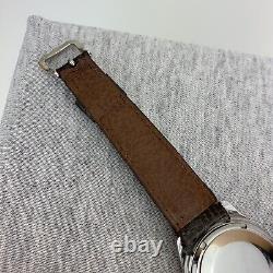 Vintage Voltaire Mens Watch 1950's Automatic Date Patina Dial NOS Lizard Strap