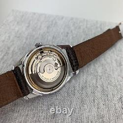 Vintage Voltaire Mens Watch 1950's Automatic Date Patina Dial NOS Lizard Strap