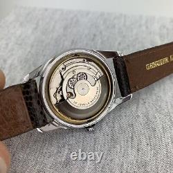 Vintage Voltaire Mens Watch 1950's Automatic Date Patina Dial NOS Lizard Strap