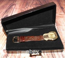 Vintage Wittnauer Swiss Gold Tone Nashville Guitar Watch in box new old stock