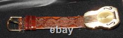 Vintage Wittnauer Swiss Gold Tone Nashville Guitar Watch in box new old stock