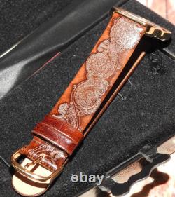 Vintage Wittnauer Swiss Gold Tone Nashville Guitar Watch in box new old stock