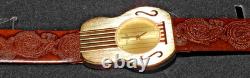 Vintage Wittnauer Swiss Gold Tone Nashville Guitar Watch in box new old stock