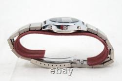 Vtg Men's 70s NOS Silver & Black Quartzmatic Solid State Digital Watch In Box