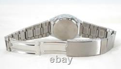 Vtg Men's 70s NOS Silver & Black Quartzmatic Solid State Digital Watch In Box