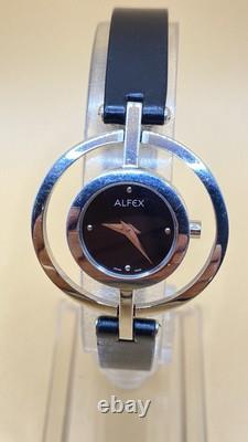 Vtg NEW OLD STOCK Alfex Women's Quartz Cocktail Watch Silver Tone Julia Hou