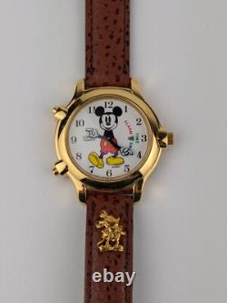 Vtg NEW OLD STOCK Lorus Disney Mickey Mouse Watch Dancing Hands NOS Chime/Alarm