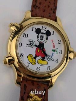 Vtg NEW OLD STOCK Lorus Disney Mickey Mouse Watch Dancing Hands NOS Chime/Alarm