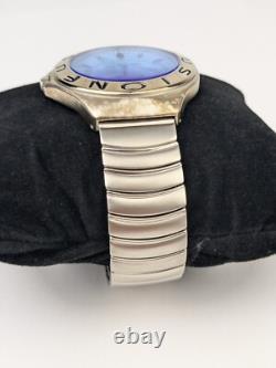 Vtg NEW OLD STOCK Lorus Fusion Analog Watch Blue Crystal Y2k Rare NOS