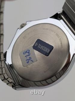 Vtg NEW OLD STOCK Lorus Fusion Analog Watch CHROME Amber Crystal Y2k Rare NOS