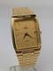 Vtg NEW OLD STOCK Lorus Gold Tone Quartz Analog Tank Watch 28mm Men's V532-5C00