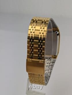 Vtg NEW OLD STOCK Lorus Gold Tone Quartz Analog Tank Watch 28mm Men's V532-5C00