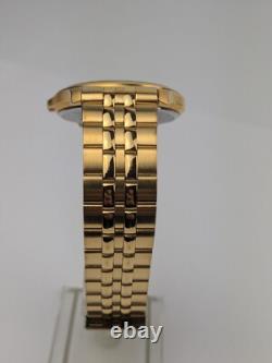 Vtg NEW OLD STOCK Lorus Gold Tone Quartz Analog Watch 35mm Men's V501-0020