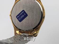 Vtg NEW OLD STOCK Lorus Gold Tone Quartz Analog Watch 35mm Men's V501-0020