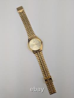 Vtg NEW OLD STOCK Lorus Gold Tone Quartz Analog Watch 35mm Men's V501-8B60