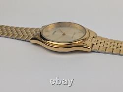 Vtg NEW OLD STOCK Lorus Gold Tone Quartz Analog Watch 35mm Men's V501-8B60
