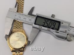 Vtg NEW OLD STOCK Lorus Gold Tone Quartz Analog Watch 35mm Men's V501-8B60