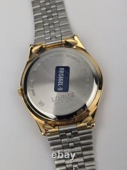 Vtg NEW OLD STOCK Lorus Gold Tone Quartz Analog Watch 35mm Men's V501-8B60
