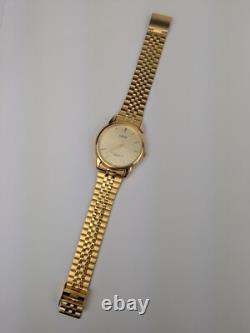 Vtg NEW OLD STOCK Lorus Gold Tone Quartz Analog Watch 36mm Men's V501-9A80