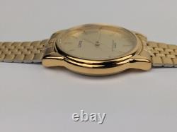 Vtg NEW OLD STOCK Lorus Gold Tone Quartz Analog Watch 36mm Men's V501-9A80