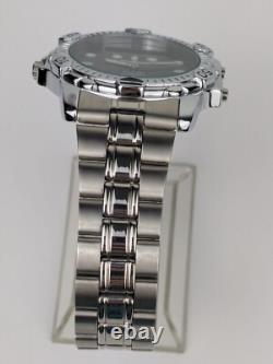 Vtg NEW OLD STOCK Lorus Silver Tone Quartz Ana Digi Watch 37mm Men's V041-6200