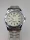 Vtg NEW OLD STOCK Lorus Silver Tone Quartz Date Watch Glow 37mm Men's V732-0G20