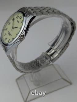 Vtg NEW OLD STOCK Lorus Silver Tone Quartz Watch 35mm Lumed Dial Men's V501-0020