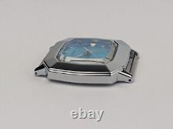 Vtg NEW OLD STOCK Lorus Silver Tone Quartz Watch Faceted TV Dial 35mm V732-5B30