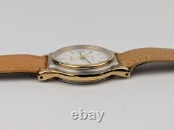 Vtg NOS Tissot Seastar 24mm Ladies Wristwatch Two-tone Leather Strap S427/S327
