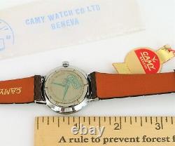 Vtg New Old Stock Camy Automatic Men's Automatic Wrist Watch Geneve Swiss Clean