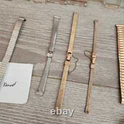 Vtg Watch Band Lot 26 Speidel Twist-O-Flex On New Old Stock Gold Silver Tone