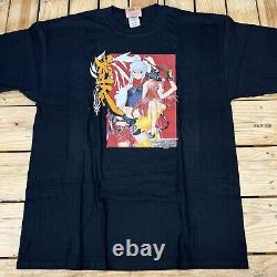 Vtg Y2K New Old Stock Black Bakuten Burst Angel Anime Graphic T-Shirt Men's XL