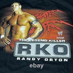 Vtg Y2K New Old Stock Randy Orton Legend Killer Black Graphic T-Shirt Men's XL