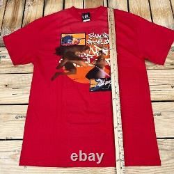 Vtg Y2K New Old Stock Samurai Shamploo Anime Red Graphic T-Shirt Men's Sizes