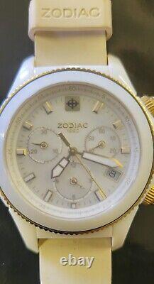 WHITE ZODIAC Air Dragon chronograph with Gold Crowns Nos