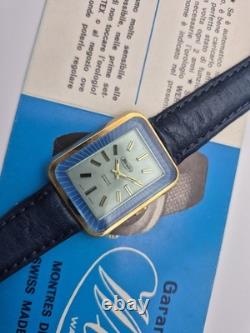 Wertex Vintage Watch New Old Stock Art Deco Lapis Baguette'60s Unisex Manual