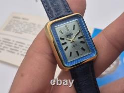 Wertex Vintage Watch New Old Stock Art Deco Lapis Baguette'60s Unisex Manual