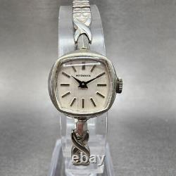 Wittnauer Watch Women 19mm White Dial Steel Round Manual Wind Runs NOS