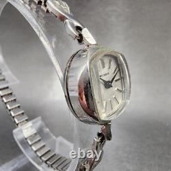 Wittnauer Watch Women 19mm White Dial Steel Round Manual Wind Runs NOS
