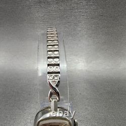 Wittnauer Watch Women 19mm White Dial Steel Round Manual Wind Runs NOS