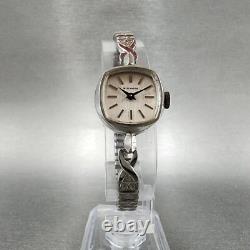 Wittnauer Watch Women 19mm White Dial Steel Round Manual Wind Runs NOS