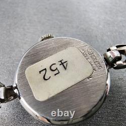 Wittnauer Watch Women 19mm White Dial Steel Round Manual Wind Runs NOS